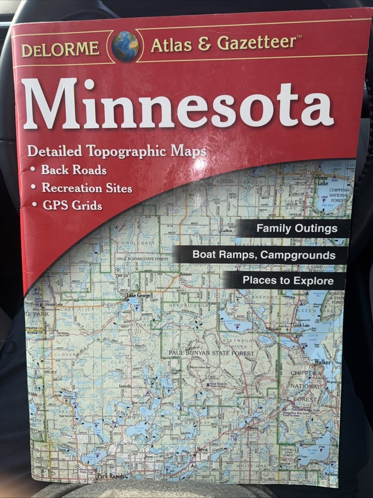 2010 Minnesota DeLorme Atlas and Gazetteer 11″ x 15.5″ Topo Maps Road Guide