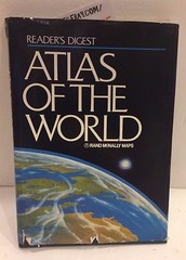 READER’S DIGEST ATLAS OF THE WORLD RAND McNALLY MAPS 1987 hardcover book USED