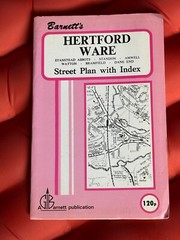Vintage Barnett’s Hertford & Ware Area Street Plan with Index, 1970’s