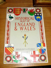 Historical MAP of ENGLAND & WALES Cloth Backed