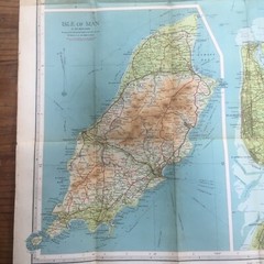 vintage Bartholomews cloth backed map of North Lancashire