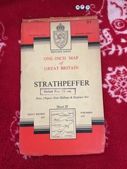 Ordnance Survey vintage , rambling walking Map , Rare, STRATHPEFFER
