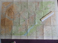 Vintage 1955 Bartholomew Wye Valley Sheet 13 Map Hereford Gloucester Cheltenham