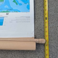 3 in 1 Vintage Rand McNally School Maps California, World & Political 66×50″