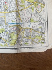 Vintage Premier Map of London & Suburbs Folding Street Map Geographers Map Co