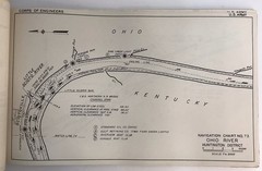 1962 U.S Army Corps Ohio River Navigation Charts Powhatan Point OH Foster KY