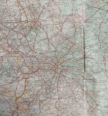 Bartholomew Half-Inch Contoured Map, Sheet 19: Warwickshire (1967).
