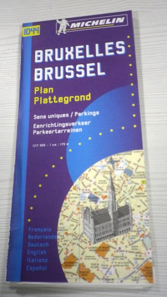 Michelin #1044 Brussels 1/17500 Folding Map
