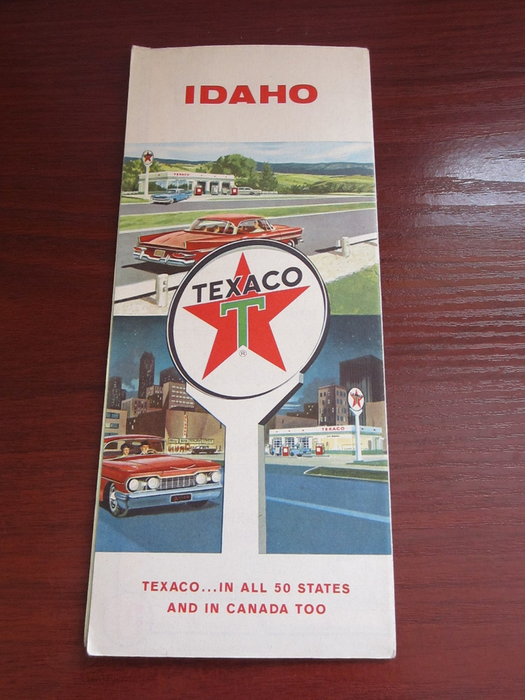 IDAHO – 1961 Texaco USA Gas Station Map 1 inch = 23 Miles approx.