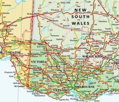 Australia Road map with details 91x61cm poster AU Australian Made