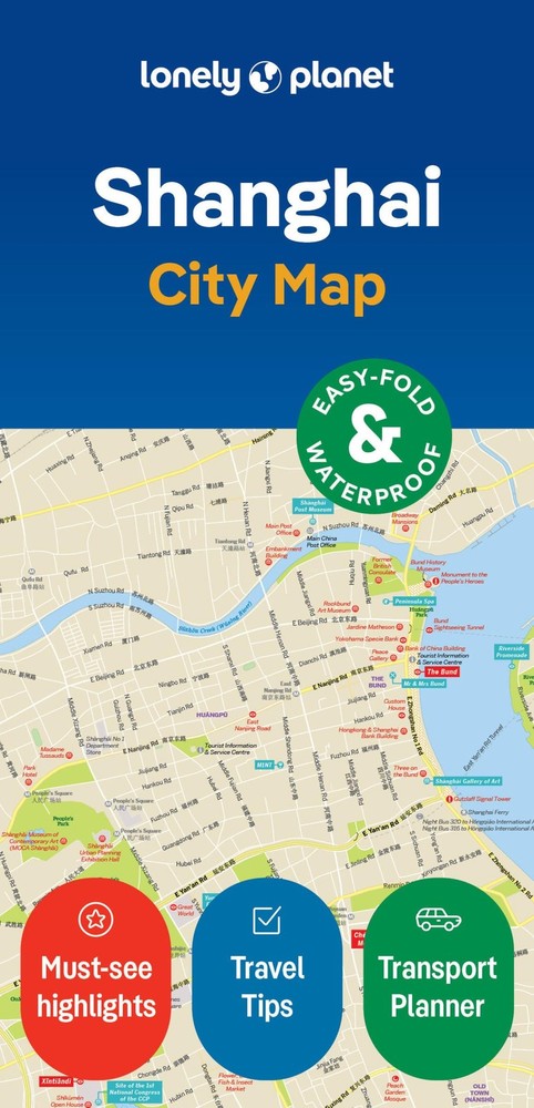 Lonely Planet Shanghai City Map Durable, Waterproof, EasyFold Planning Map wi…