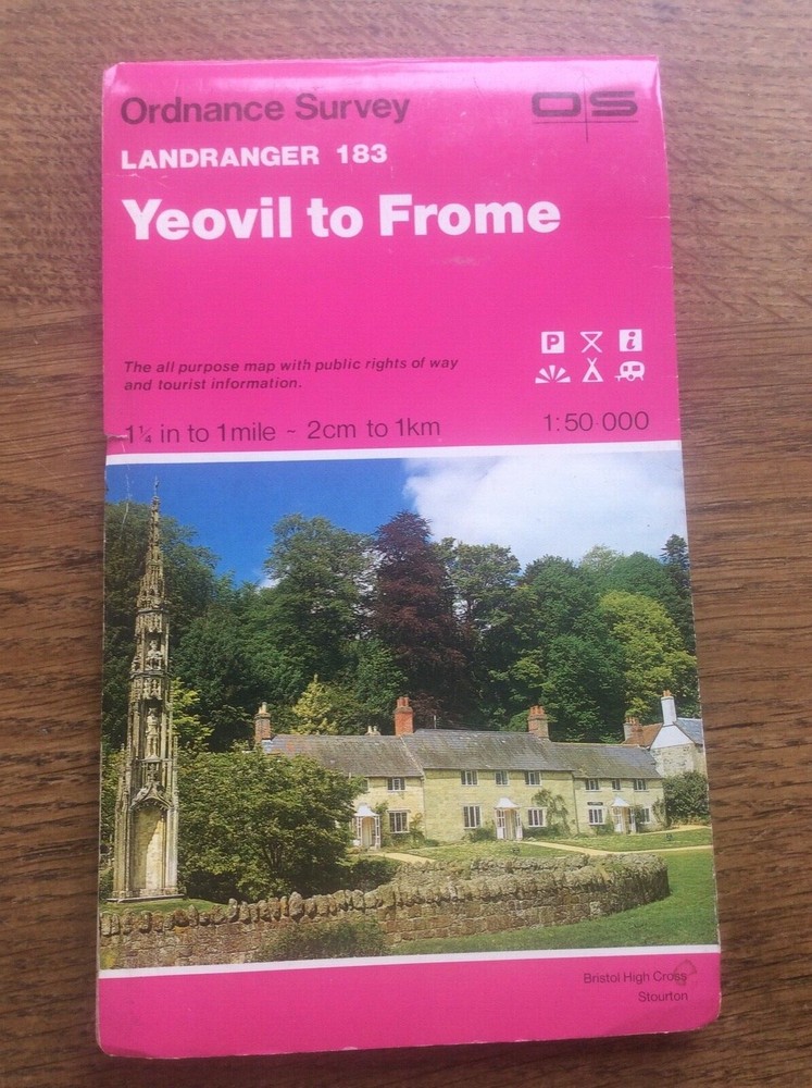 Yeovil to Frome & surrounding area OS Landranger GB Map 1:50000