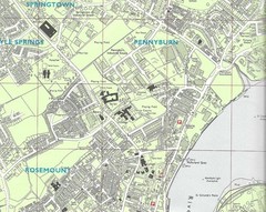 Ordnance Survey NI Street Map – Londonderry Derry with Gazetter – VGC