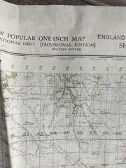 Ministry of Defence 1948 Preston & Blackpool Locality Training Area Map