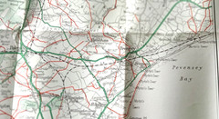 Vintage “Geographia” Ramblers Map No 8 Country Round EASTBOURNE