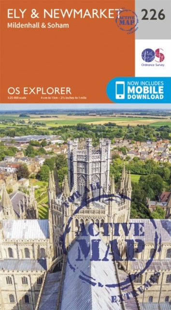 Ely Newmarket Map Weatherproof Mildenhall Soham by Ordnance Survey