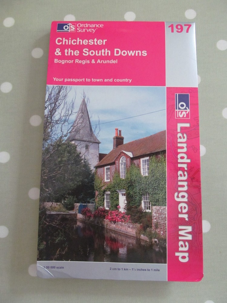 OS LANDRANGER MAP 197 CHICHESTER & THE SOUTH DOWNS ORDNANCE SURVEY