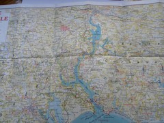 Vintage Map-Carte Touristique de la Cote de Cornouaille-Collection Rivages 25-VG