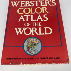 1977 Webster’s Color Atlas of the World 300+ Color Photos, Charts, and Maps
