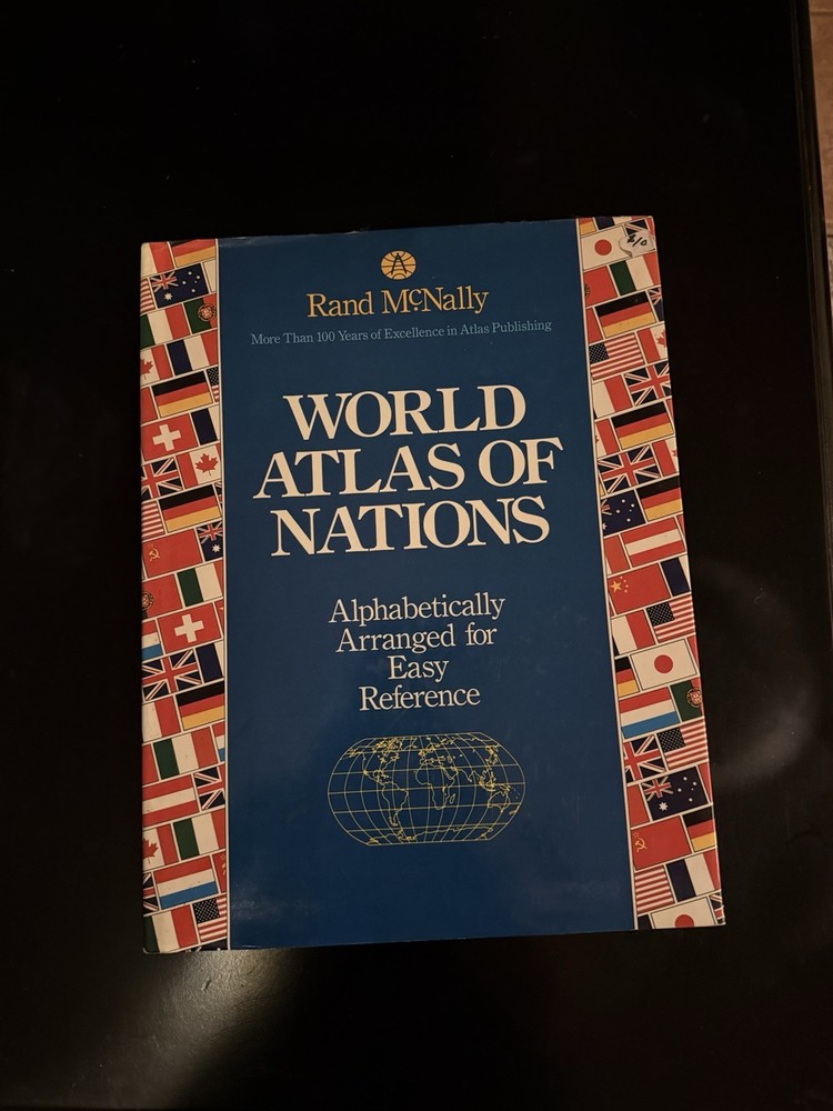 World Atlas of Nations, RandMcNally 1988 Hardcover With Jacket Very Good