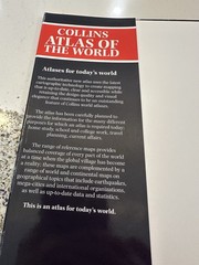 Collins Atlas of the World Hardcover 199pg Atlases for Today’s World