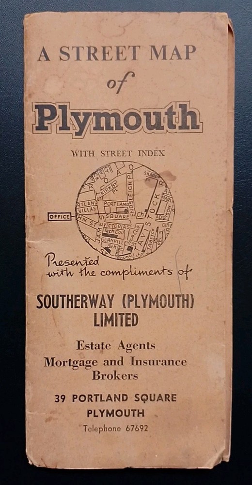 Street Map of Plymouth with Street Index (Published by Norman Martell Ltd.)