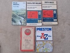 Job lot of 20 Vintage Mixed Sheet Maps OS Bartholomews Geographia etc – lot 12