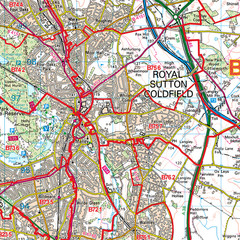 (G123) Map of Walsall WS Postcode Sectors, Poster of Walsall Postcodes