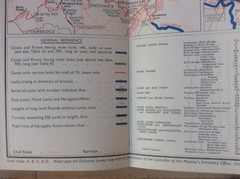 Vintage Fold Out Wall Map of England Stanford’s Inland cruising for Large Craft