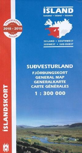 H H Hansen South West Iceland Map 1:300 000 (Map) (UK IMPORT)