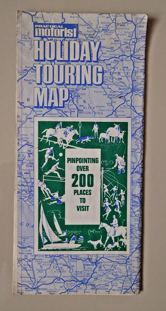 Vintage Practical Motorist 1966 Holiday Touring Map of Great Britain