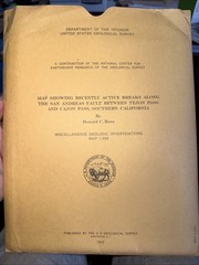 1969 USGS So. California Map SAN ANDREAS FAULT BETWEEN TEJON PASS AND CAJON PASS