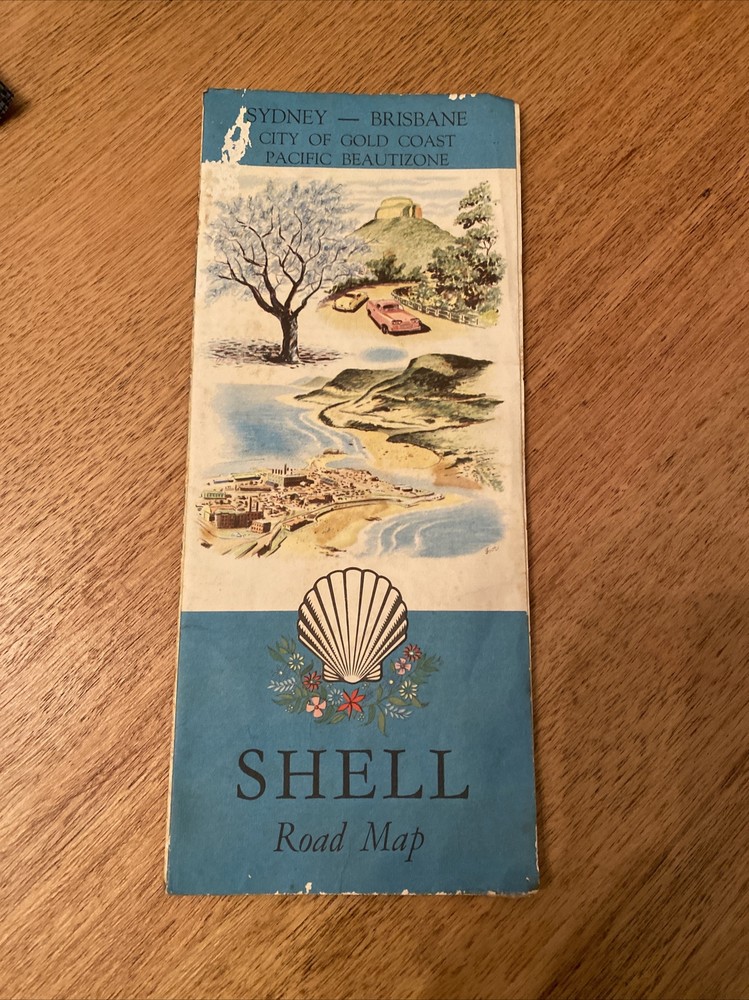 Shell Road Map Sydney-Brisbane 1950s