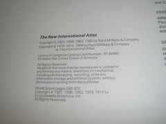 1987 RAND MCNALLY THE NEW INTERNATIONAL ATLAS HARDCOVER ILLUSTRATED