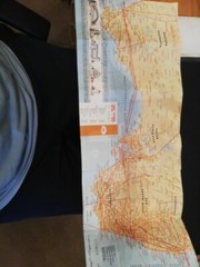 Ansett Ana Air Route Map Australia 1960s Excellent condition