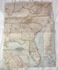 National Geographic Magazine, 19×25 Paper Map, South Eastern United States,1958*