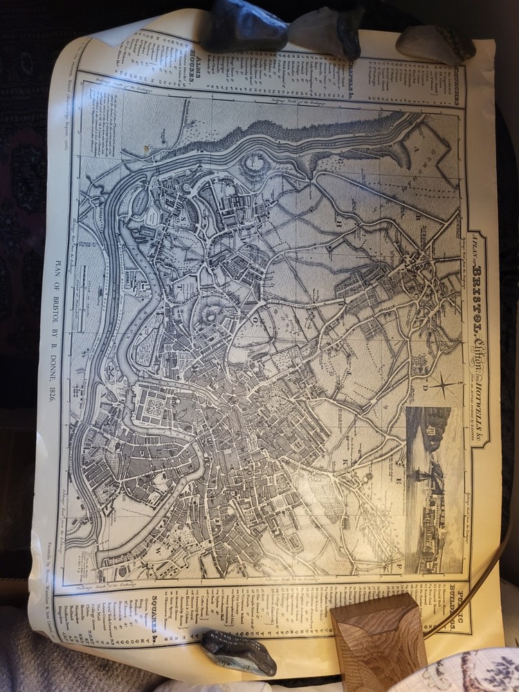 Donnes Map Of Bristal City 1826 Reproduced By Mears waterlow &sons ltd 1952.