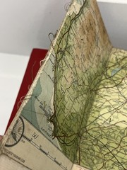 Antique 1924 Bartholomew’s Half Inch to 1 Mile Cloth Map, No 7 Glasgow and Clyde