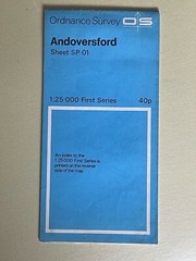 1:25,000 ordnance survey map, Sheet SP 01, Andoversford