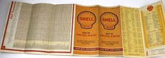 SHELL Map of United States Road USA 1942 Milage Chart Touring Guide Driving Time