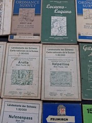 Vintage World Travel Maps Joblot 22 Various Countries