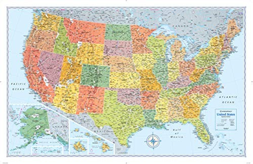 RAND MCNALLY SIGNATURE UNITED STATES WALL MAP **BRAND NEW**
