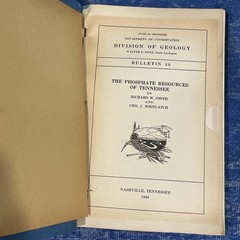 5-Vintage Division Of Geology Tennessee Bulletin/Booklets, Fold Maps 1940-63