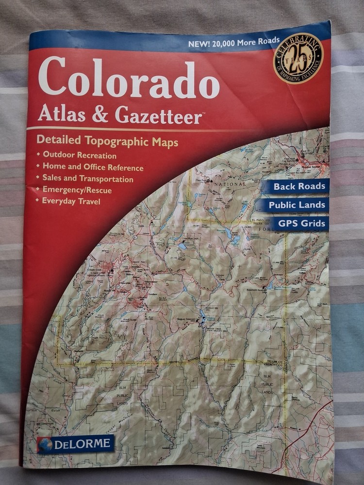 Delorme Colorado CO Atlas & Gazetteer Map 2004 Edition Topo / Road Trip Maps