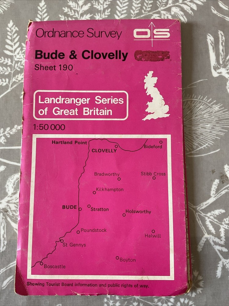 OS Ordnance Survey Landranger Map Sheet 190 Bude & Clovelly First Series 1980