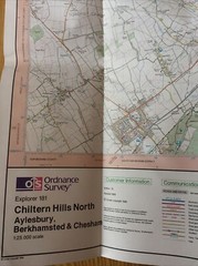 1998 Ordnance Survey Explorer Map 181 Chiltern Hills North – Aylesbury , Chesham