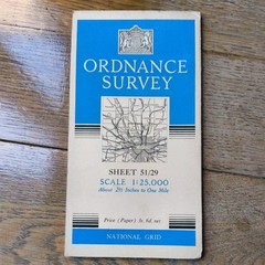 Ordnance Survey 51/29 London Finchley Barnet region 1947 2.5 inches to 1 mile