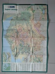 English Lakeland Leisure & Holiday Planning Map Chart 1978 Cumbria Tourist Board