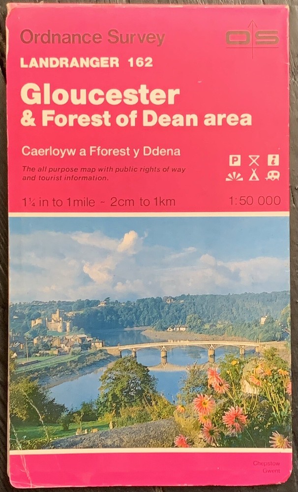 OS Ordnance Survey Landranger Map 1990 Sheet 162 – GLOUCESTER AND FOREST OR DEAN