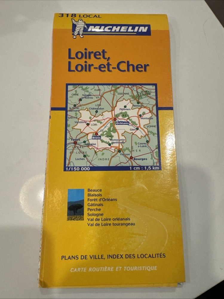 MICHELIN MAP: 318 LOCAL LOIRET, LOIR-ET-CHER, FOLDED STREET MAP